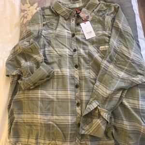 Oversized plaid button down